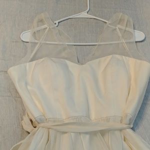 Cream knee length dress